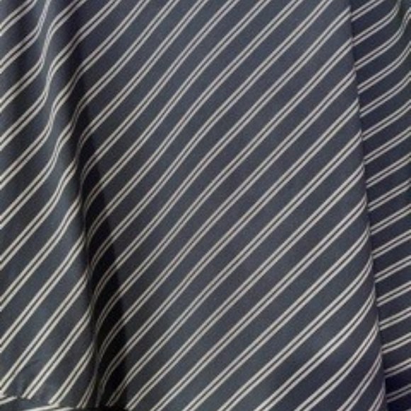 Joie Navy Blue & White Stripe Assymetrical Hem Midi Skirt - Size 4 - Picture 4 of 8